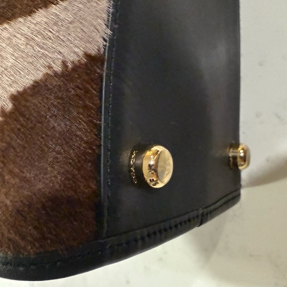 Coach Gramercy Leather & Zebra Print Dyed Calf Hair Tote Bag - Picture 5 of 9
